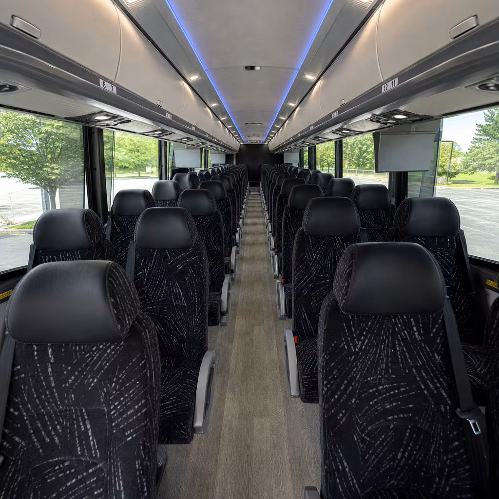40-56 Passenger Charter Bus Inside