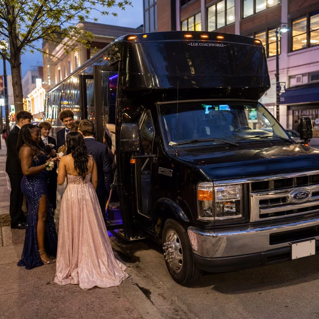 Passengers loading luggage while boarding an San Francisco group shuttle