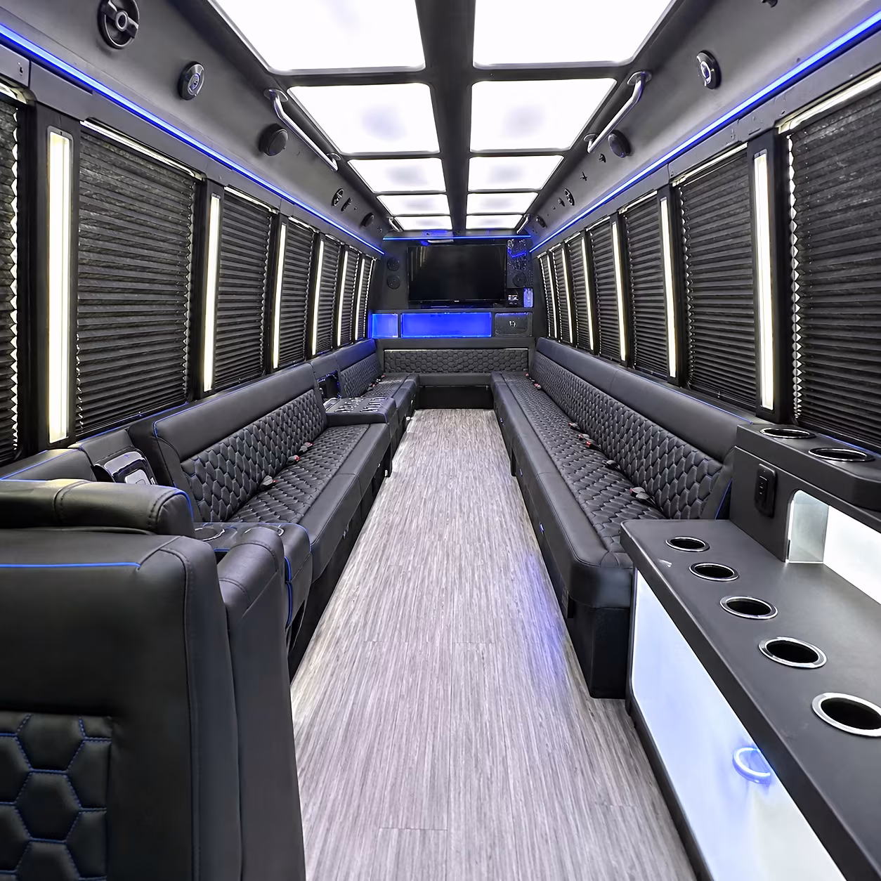 San Francisco Bachelor & Bachelorette Transportation party bus interior
