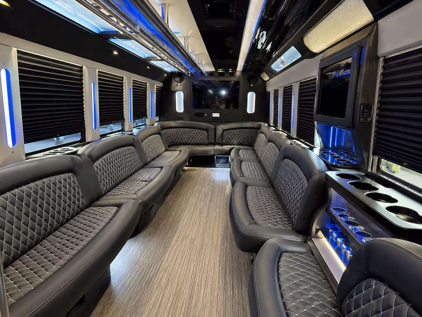 San Francisco Birthday, Sweet 16, & Quinceañera Transportation party bus interior