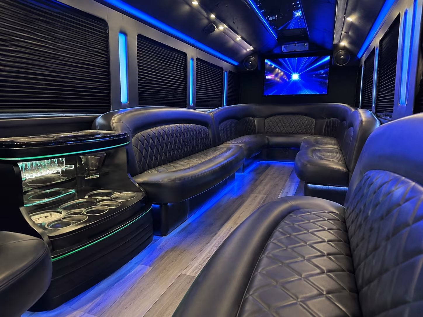 San Francisco Birthday, Sweet 16, & Quinceañera Transportation party bus exterior