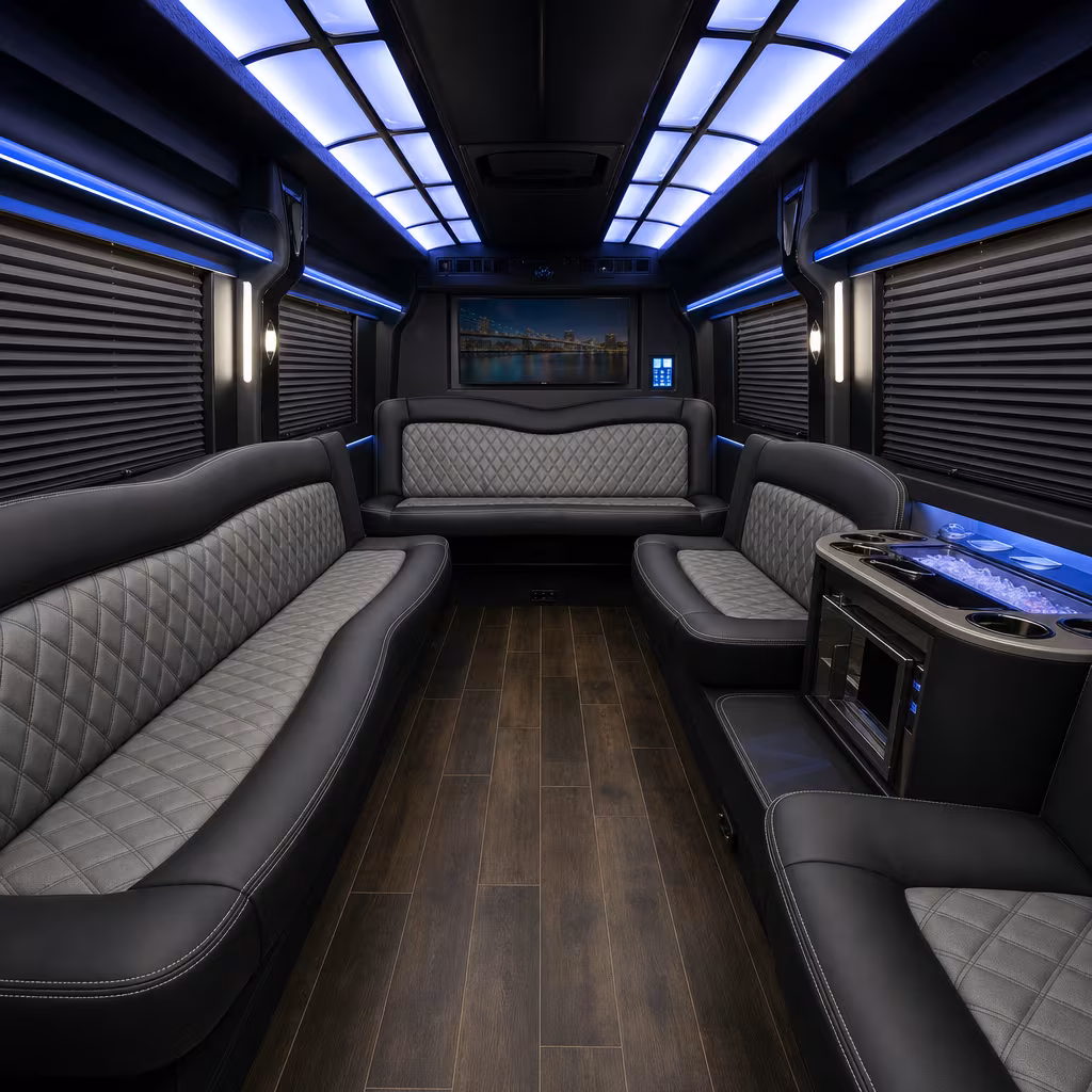 14 Passenger Sprinter Limo Inside