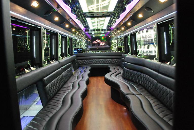 20 passenger party bus interior